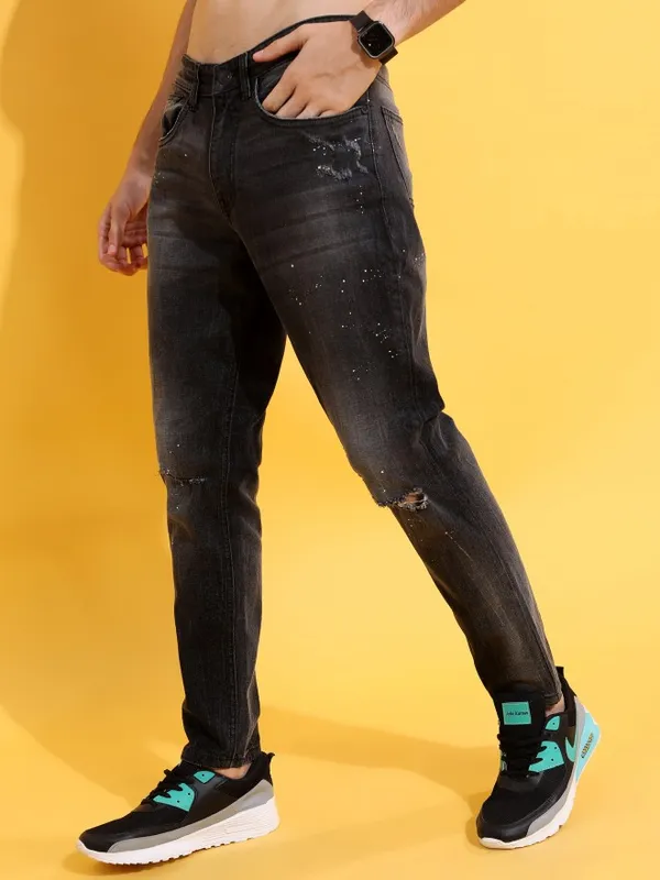  Highlander Men Grey Tapered Fit Mildly Distressed Jeans
