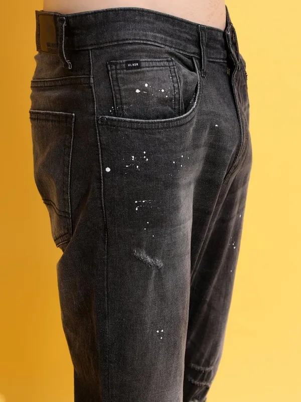  Highlander Men Grey Tapered Fit Mildly Distressed Jeans