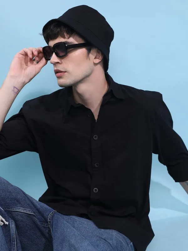 Men Oversized Fit Casual Shirt