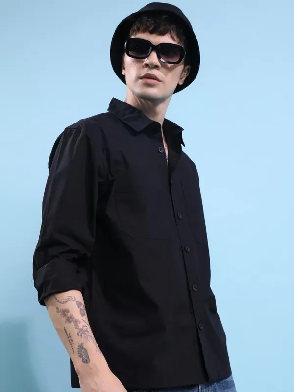 Men Oversized Fit Casual Shirt