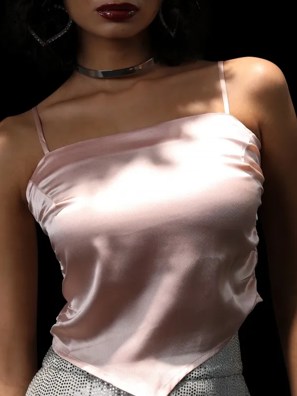  Tokyo Talkies Women Peach Solid Regular Tops