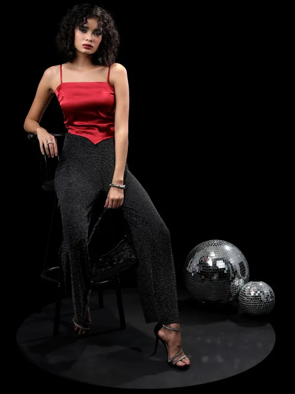 Tokyo Talkies Women Red Solid Regular Top