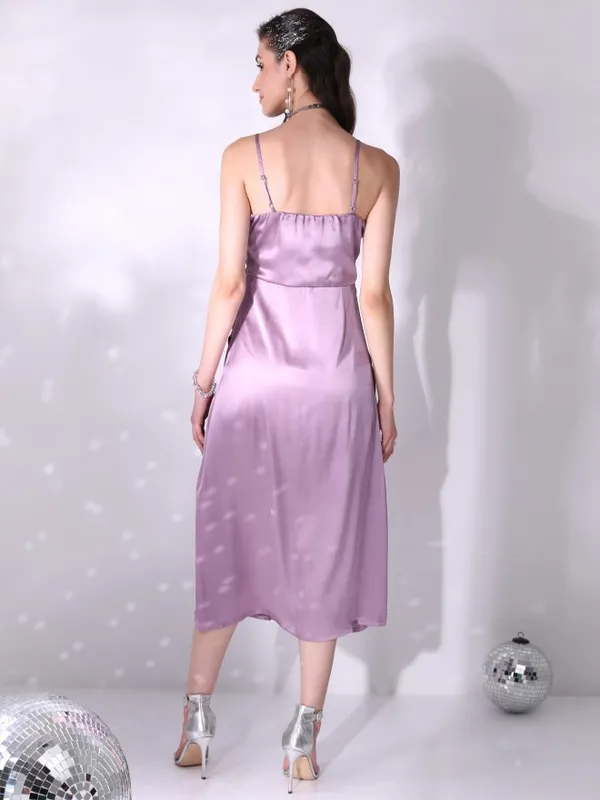  Tokyo Talkies Women Purple Solid A-Line Dresses