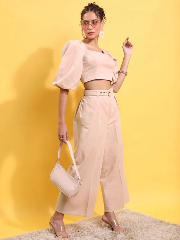  Tokyo Talkies Women Peach Co-Ords