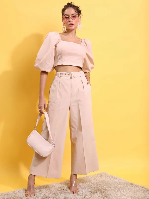  Tokyo Talkies Women Peach Co-Ords