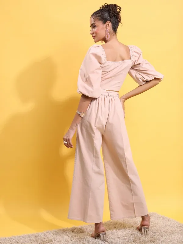  Tokyo Talkies Women Peach Co-Ords