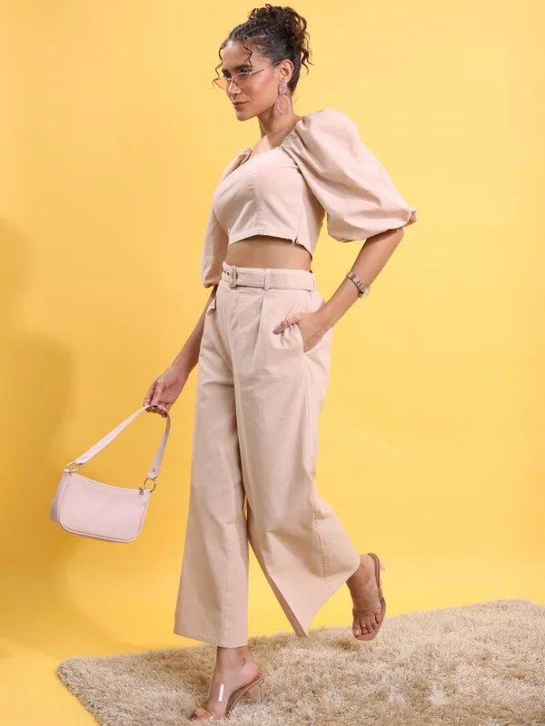  Tokyo Talkies Women Peach Co-Ords