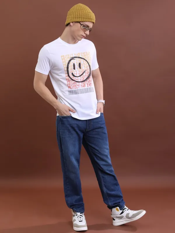 Men Printed Round Neck T-Shirt