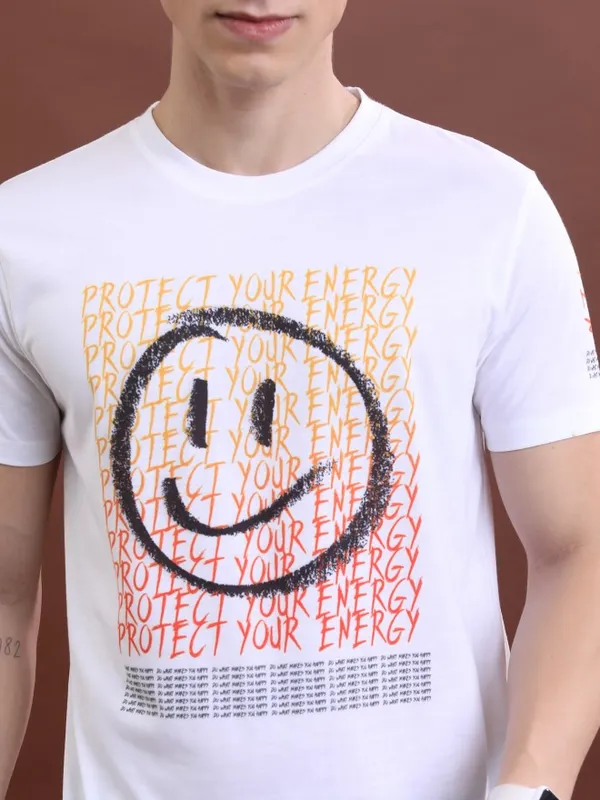 Men Printed Round Neck T-Shirt