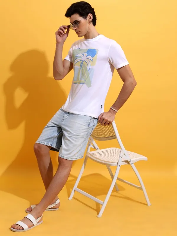 Men Printed Round Neck T-Shirt