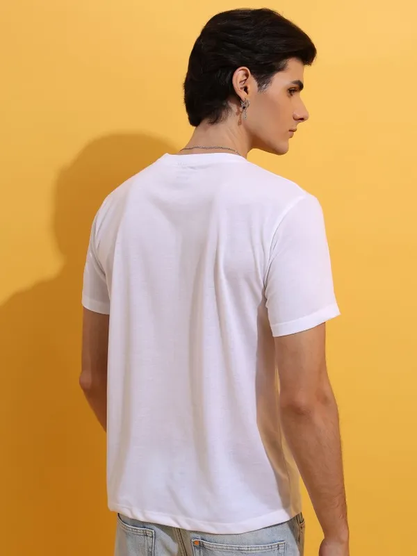 Men Printed Round Neck T-Shirt