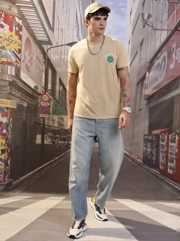 Men Printed Round Neck T-Shirt