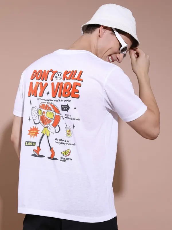  Highlander Men White Printed Round Neck T-Shirts