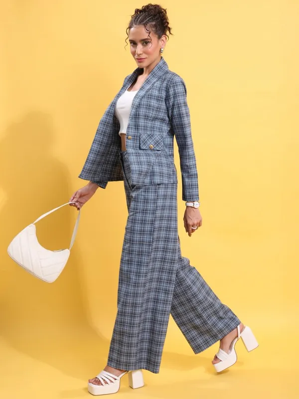 Women Coat With Trouser Co-Ords