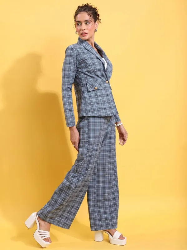 Women Coat With Trouser Co-Ords