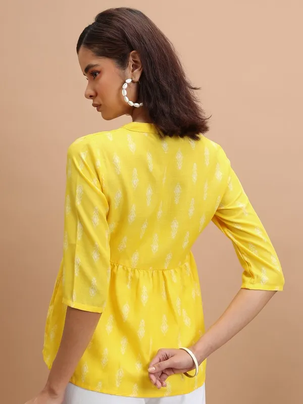 Printed Peplum Top