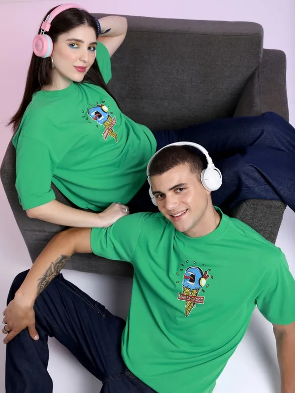 Unisex Printed Round Neck T-Shirt