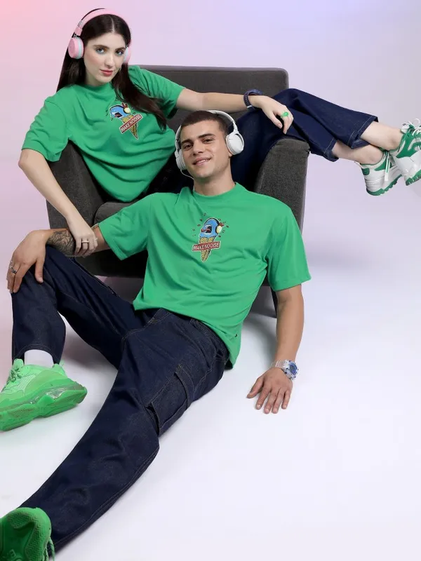Unisex Printed Round Neck T-Shirt