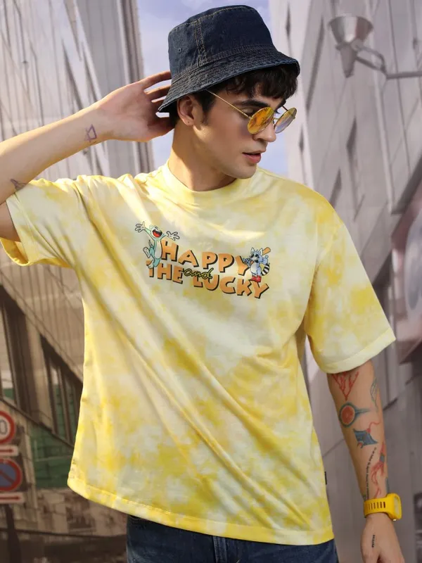 Men Printed Round Neck T-Shirt