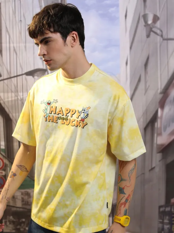 Men Printed Round Neck T-Shirt