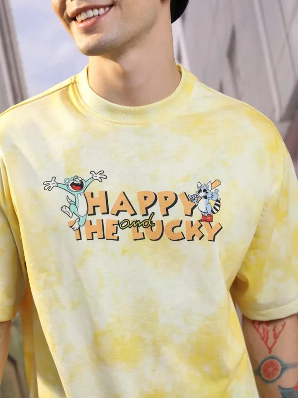 Men Printed Round Neck T-Shirt