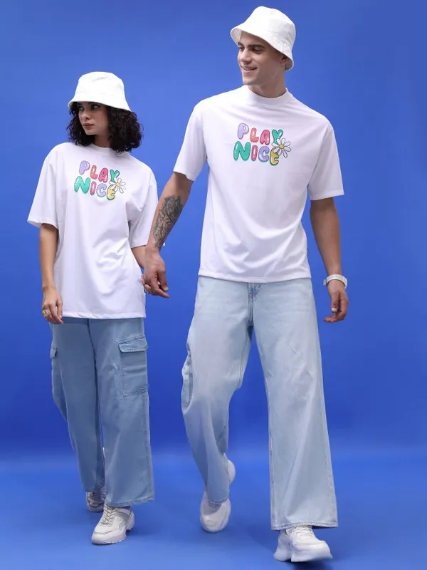 Unisex Printed Round Neck T-Shirt