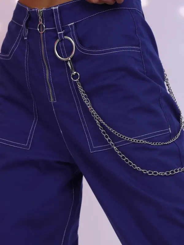 Printed Loose Fit Casual Trousers