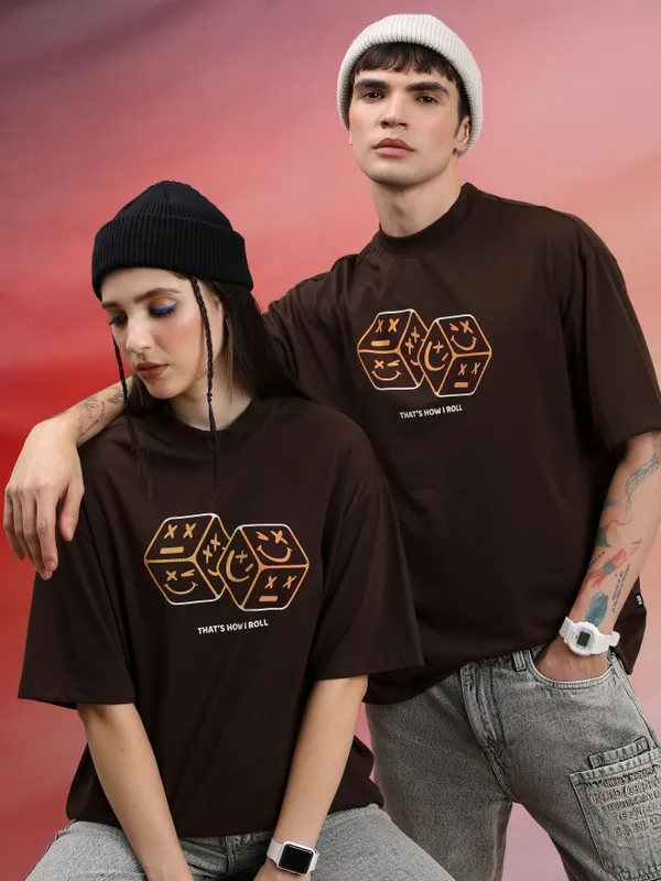 Unisex Printed Round Neck T-Shirt