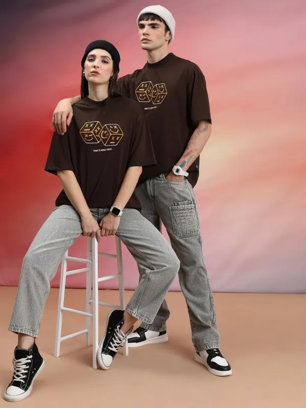 Unisex Printed Round Neck T-Shirt