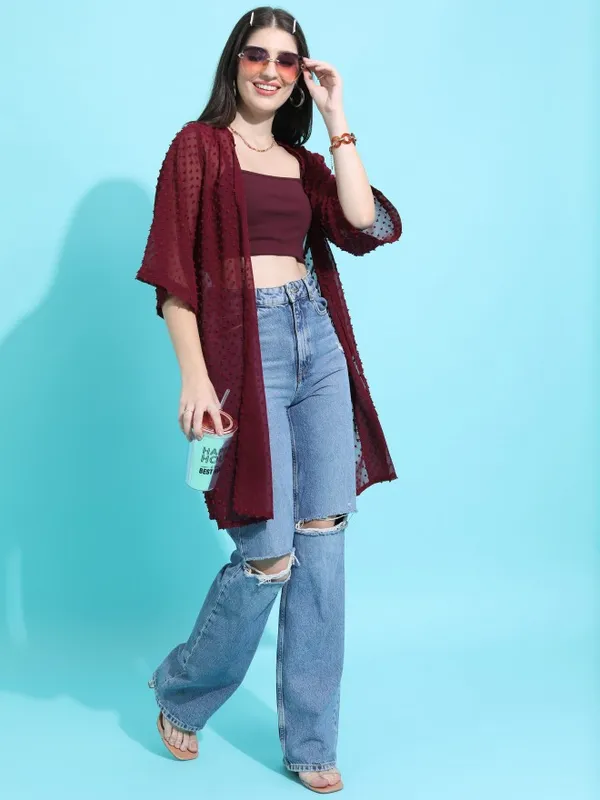 Women Self Design Shrug