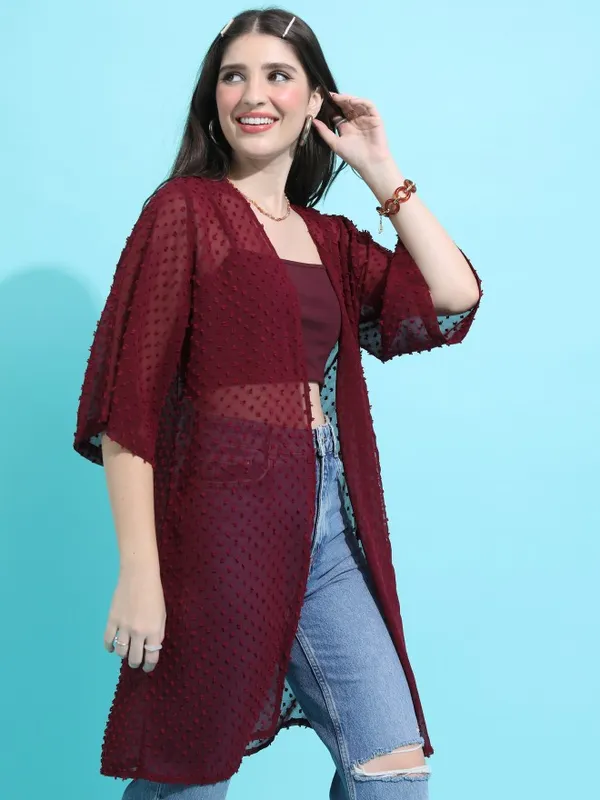 Women Self Design Shrug
