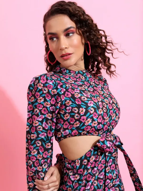 Tokyo Talkies Women Pink Printed A-Line Dress