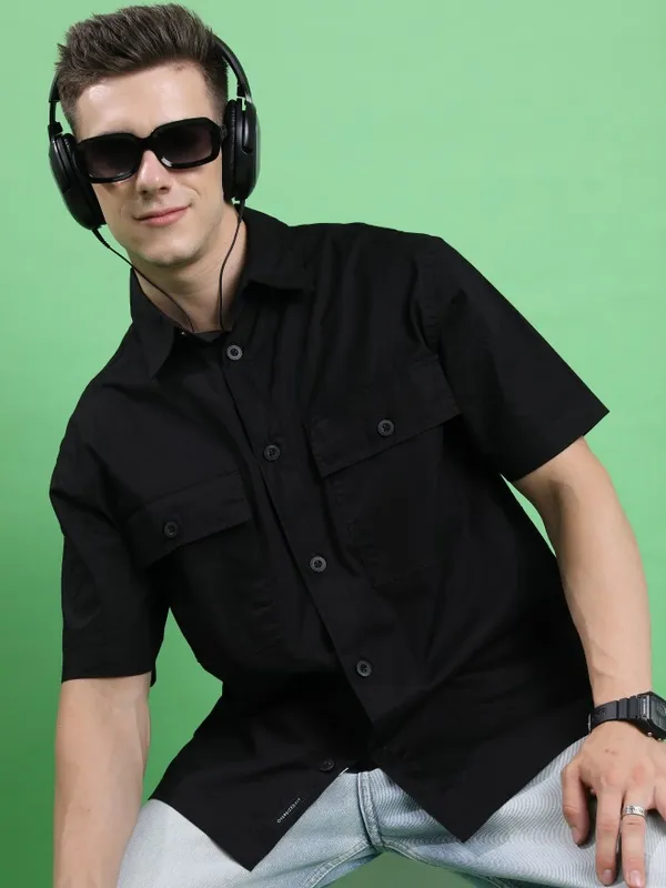 Men Oversized Fit Casual Shirt