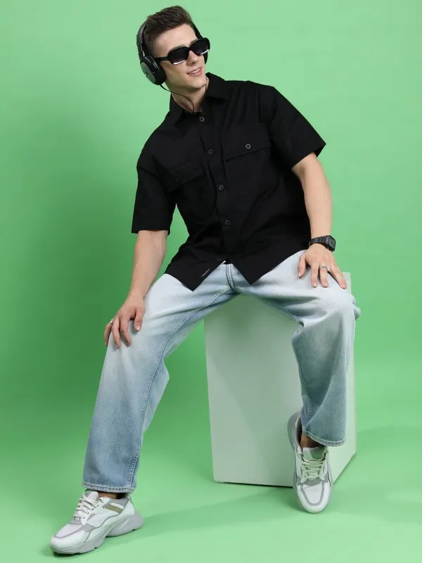 Men Oversized Fit Casual Shirt