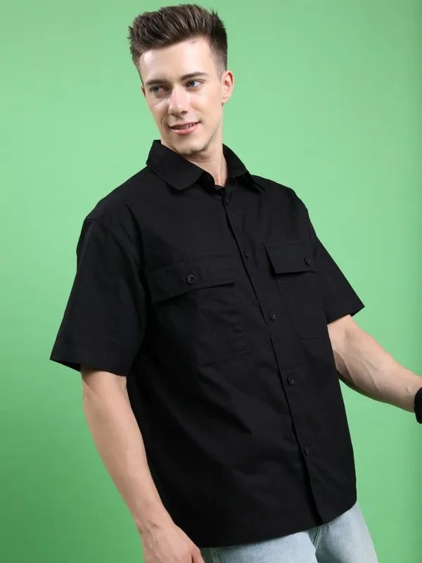 Men Oversized Fit Casual Shirt