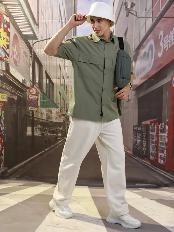 Men Oversized Fit Casual Shirt