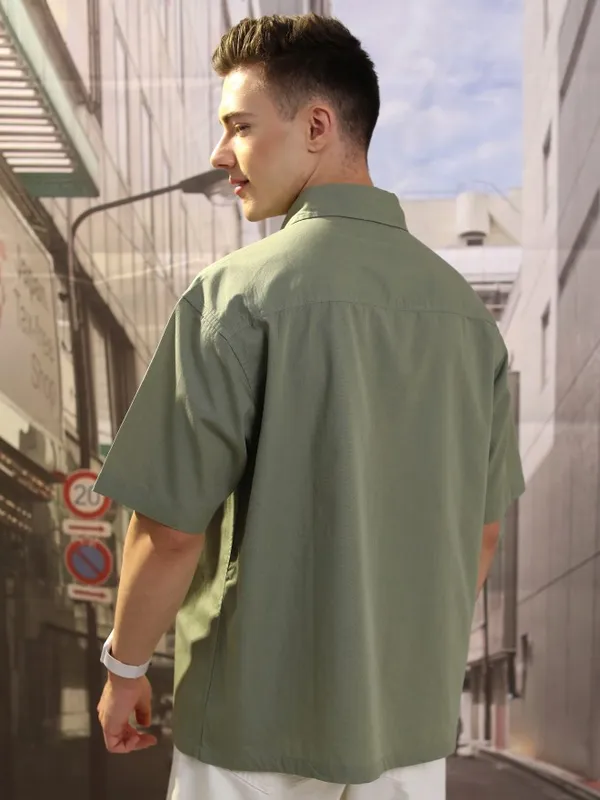 Men Oversized Fit Casual Shirt