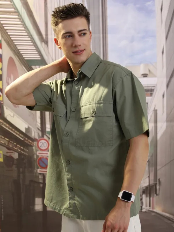 Men Oversized Fit Casual Shirt