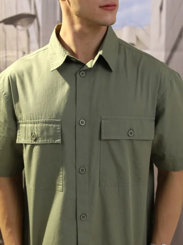 Men Oversized Fit Casual Shirt