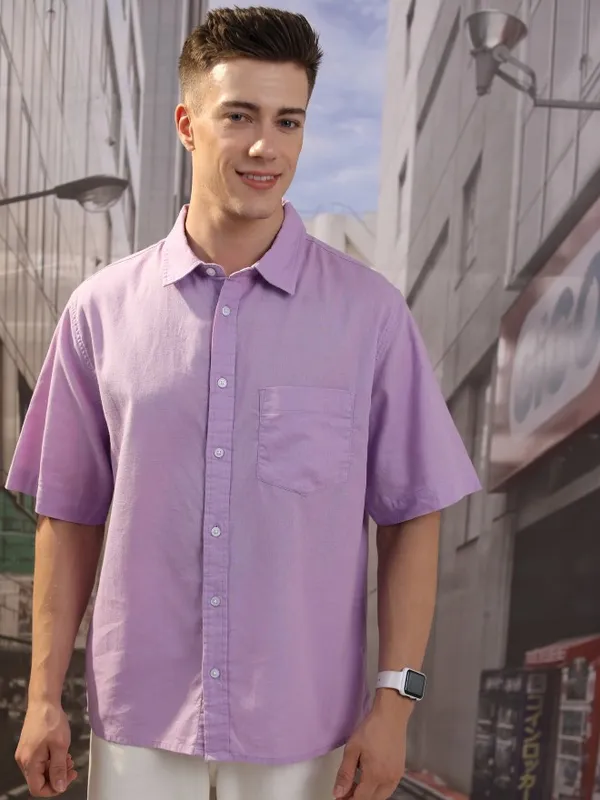 Men Oversized Fit Casual Shirt
