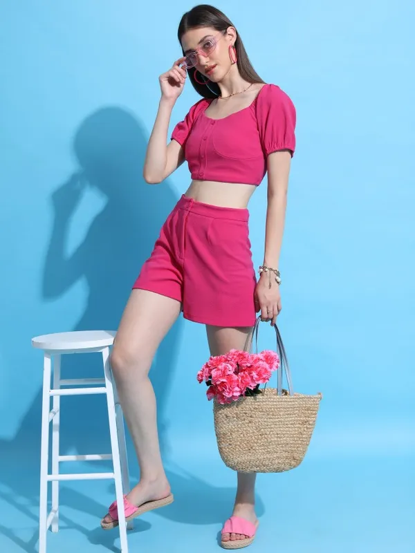  Tokyo Talkies Women Pink Regular Fit Shorts