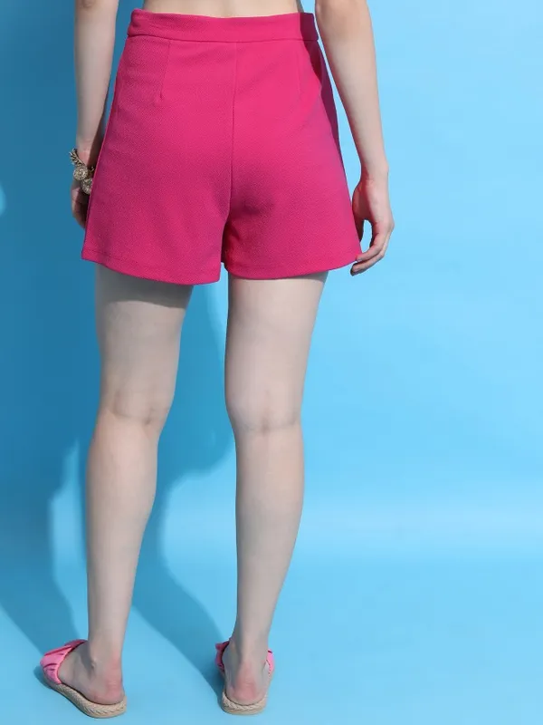  Tokyo Talkies Women Pink Regular Fit Shorts