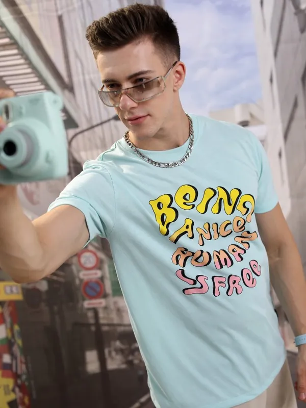 Men Printed Round Neck T-Shirt