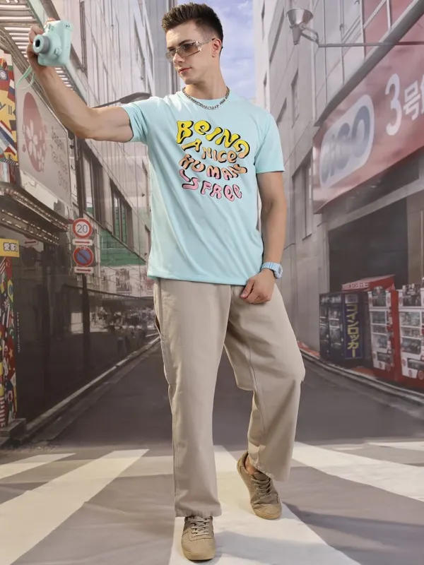 Men Printed Round Neck T-Shirt