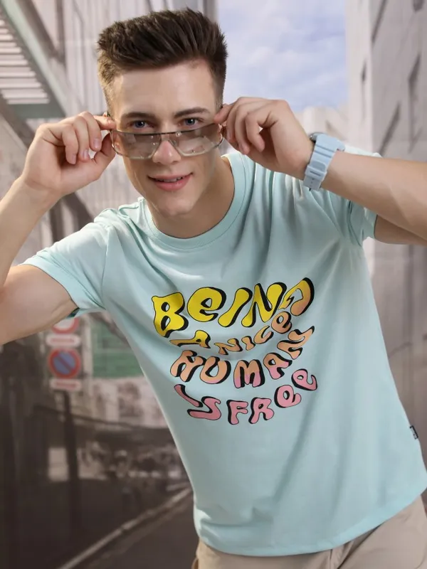 Men Printed Round Neck T-Shirt