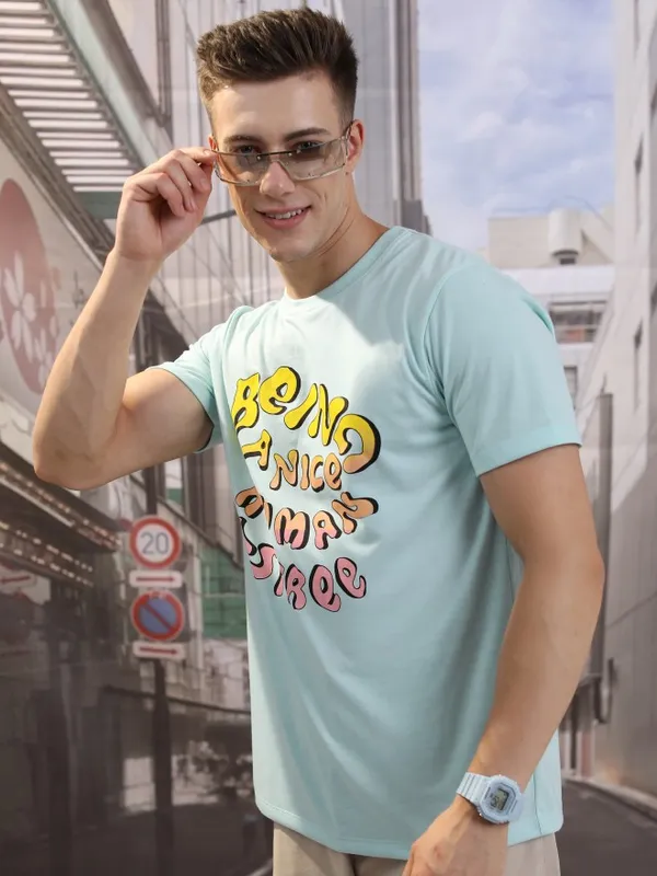 Men Printed Round Neck T-Shirt