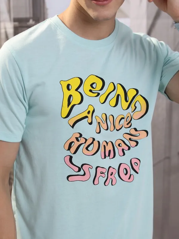 Men Printed Round Neck T-Shirt