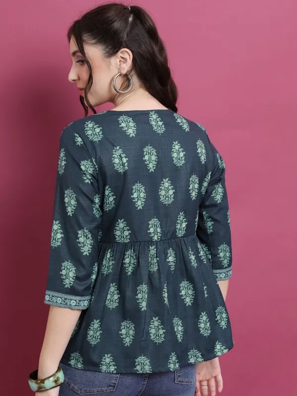 Printed Peplum Top