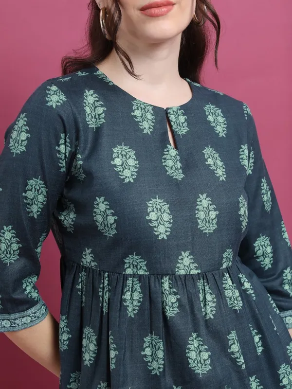 Printed Peplum Top