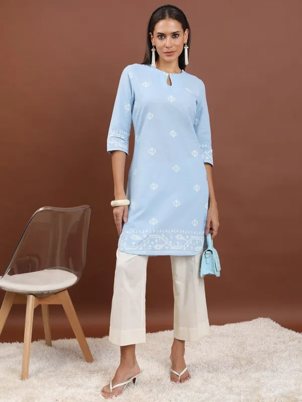  Vishudh Women Blue Printed Tunics